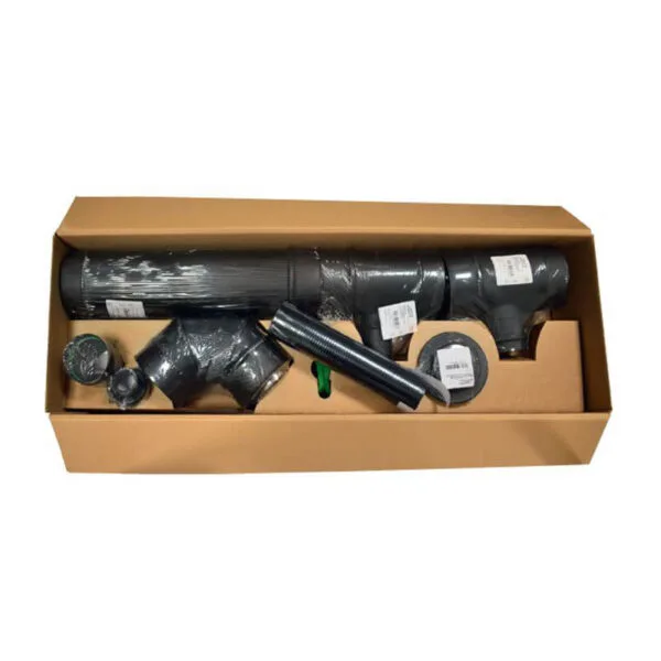 JONCOUX Kit raccordement APOLLO étanche horizontal Noir mat 80/125 – Image 3