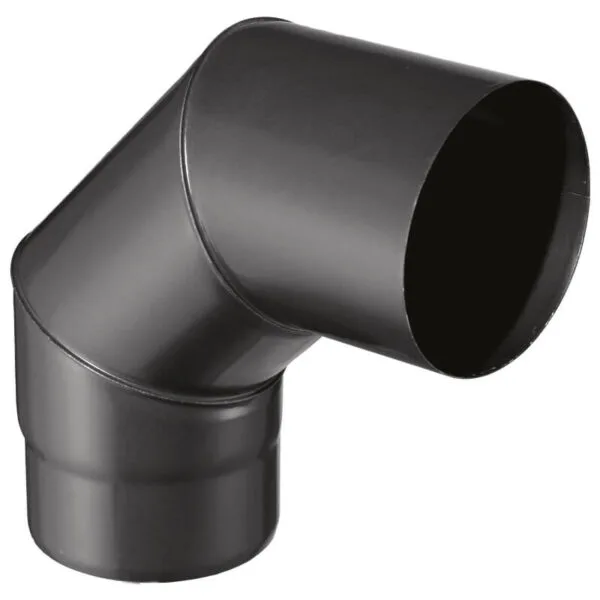 JONCOUX Coude 90° pour tuyau EMAIL 0,7 mm - Ø140 - Noir mat