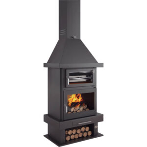 FM Cheminée métallique C-300 H 10kW avec four en inox