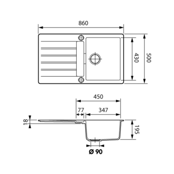 Evier Cristadur SCHOCK SIGNUS EV22401 Magma 119 – Image 3