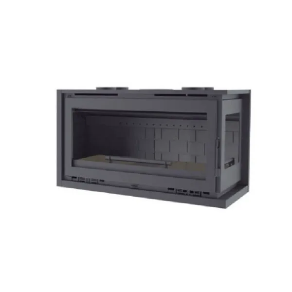Insert 2 faces vitrées en angle FM IT-122DF 13,3kW foyer fonte