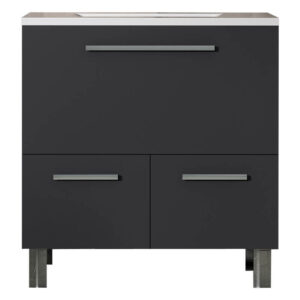 Ensemble de salle de bain LUTON 80 cm Anthracite Mat