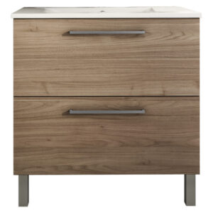Meuble de salle de bain 80cm STAY TWO CLASSIC bois clair - Vasque en céramique
