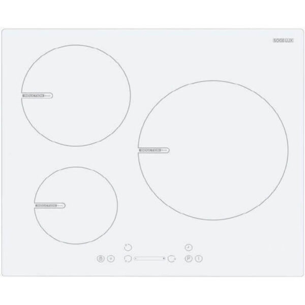 SOGELUX Table de cuisson 3 foyers induction PSI397B blanc