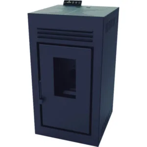 OPTIMO Poêle à granulés carré étanche USTICA bordeaux 11kW OPTIMO Pas