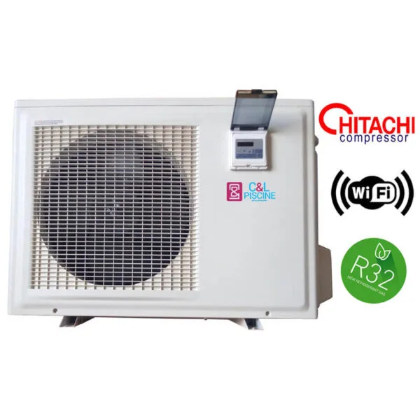 Pompe à chaleur piscine - Jusqu'à 85m3 - Wifi- COP 6.82 - Réversible - R32 - modèle NRJ-10 de C&L Piscine